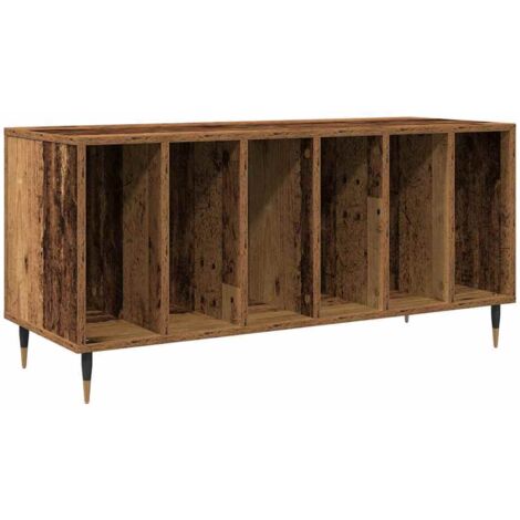 vidaXL Mobile porta vinili Legno vecchio 100 x 38 x 48 cm