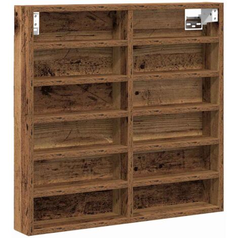 vidaXL Mobile Espositivo Legno vecchio 60 x 8.5 x 58 cm