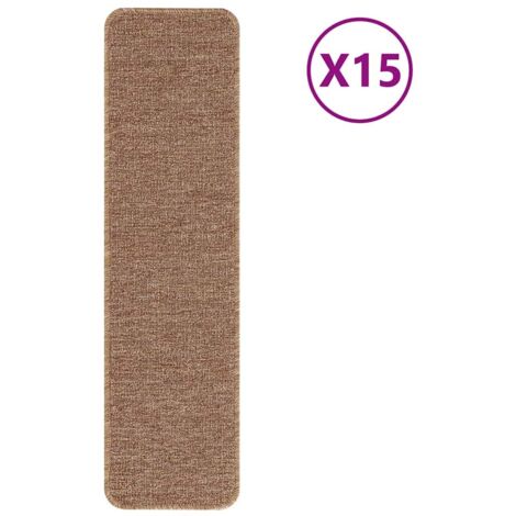 Tappetini Antiscivolo per Scale 15 pcs Giallo 75 x 20 cm PP vidaXL