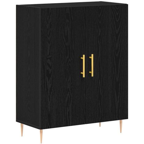 Credenza Rovere Nero 69,5x34x90 cm in Legno Multistrato vidaXL | Leroy Merlin