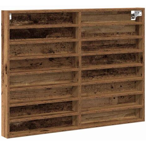 vidaXL Mobile Espositivo Legno vecchio 100 x 8.5 x 75 cm