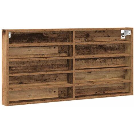 vidaXL Mobile Espositivo Legno vecchio 100 x 8.5 x 50 cm (1/5)
