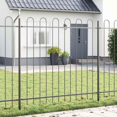 vidaXL Recinzione per Giardino Grigio 10.2 x 1.5 m