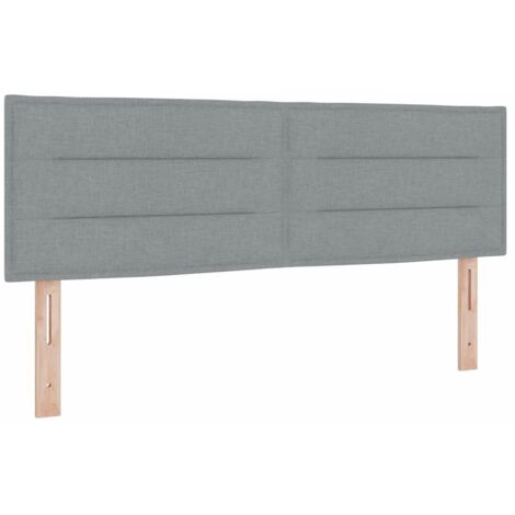 Testiera con testiera Grigio chiaro 160 cm Tessuto vidaXL