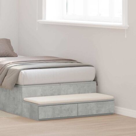 vidaXL Cassetti per letto Grigio cemento 75 x 36.5 x 16.5 cm