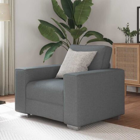 vidaXL Divano Grigio scuro 100 x 77 x 82 cm Tessuto