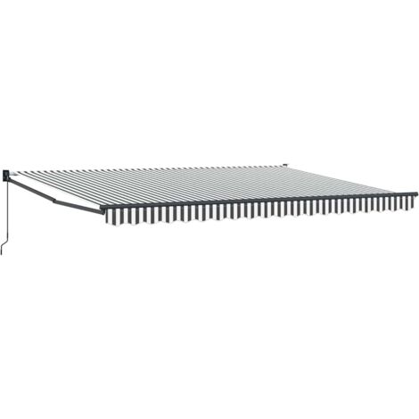 Tenda Retrattile Antracite e Bianca 4,5x3 m Tessuto e Alluminio vidaXL