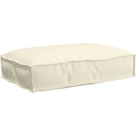 Cuscino Crema 60 x 40 x 8 cm Tessuto Oxford vidaXL