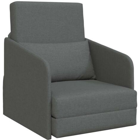 Divano letto Grigio scuro 65 x 80 x 83 cm Tessuto vidaXL (1/5)