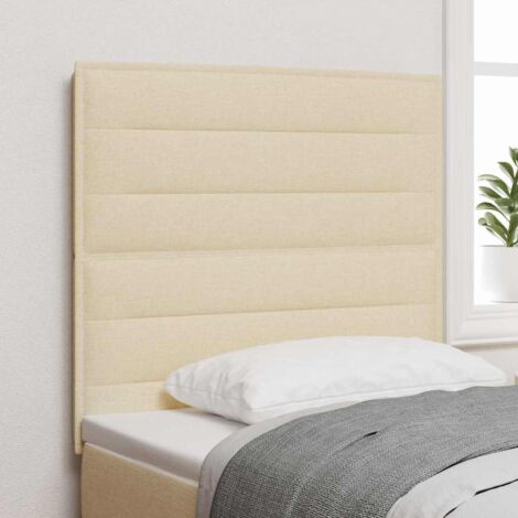 vidaXL Testiera Crema 90 cm Tessuto