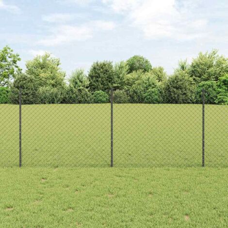 Recinzione a maglie metalliche con palo 25 x 1 m (L x H) vidaXL
