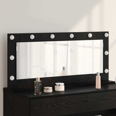 Specchio da Vanità Rettangolare Rovere Nero 100 x 45 x 18 cm vidaXL (1/5)