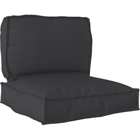 Set di Cuscini per Pallet 2 pcs Nero 70 x 70 x 12 cm vidaXL
