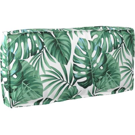 Cuscino per schienale pallet Motivo a foglia 80 x 40 x 12 cm vidaXL