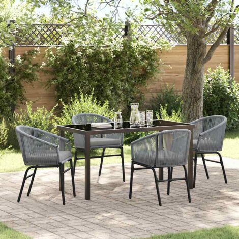 Set da Pranzo per Giardino 5 pcs Antracite vidaXL (1/5)