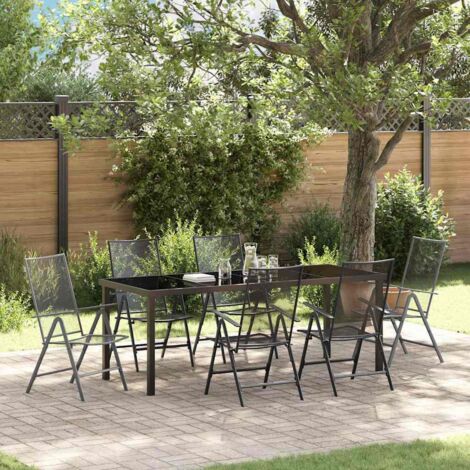 Set da Pranzo per Giardino 7 pcs Antracite vidaXL (1/5)