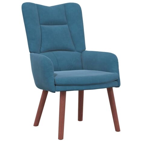 poltrona Blu 63 x 67 x 94 cm Velluto vidaXL (1/5)