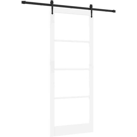 Porta Scorrevole Bianco 93 x 232 cm Legno e metallo vidaXL