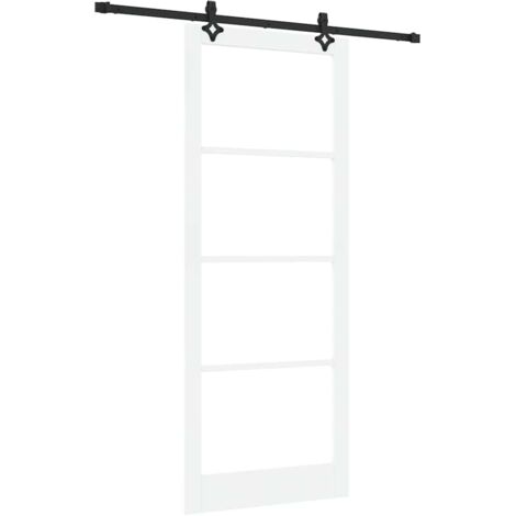 Porta Scorrevole ORKDAL Bianco 93 x 232 cm Legno e metallo vidaXL
