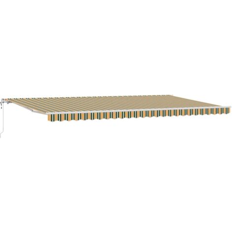 vidaXL Tettuccio Elettrico Retrattile Verde e giallo 600 × 300 cm