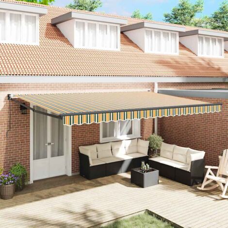 vidaXL Tenda retrattile Multicolore 500 × 300 cm