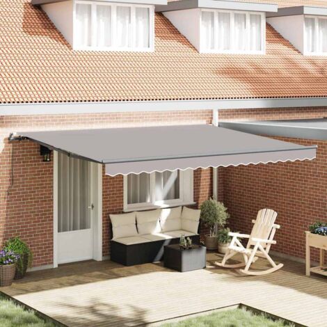vidaXL Tenda Retrattile Grigio chiaro 450 × 300 cm