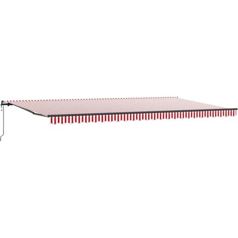 Tenda retrattile Rosso e Bianco 600 × 350 cm vidaXL