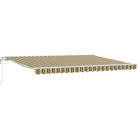 Tettuccio Elettrico Retrattile Verde e giallo 450 × 350 cm vidaXL