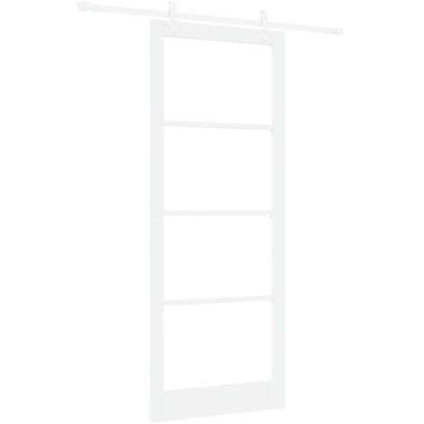 Porta Scorrevole Bianco 93 x 232 cm Legno e metallo vidaXL