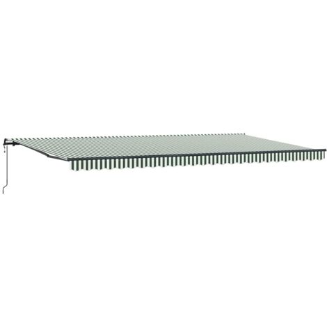 Tenda retrattile Verde e Bianco 600 × 300 cm vidaXL