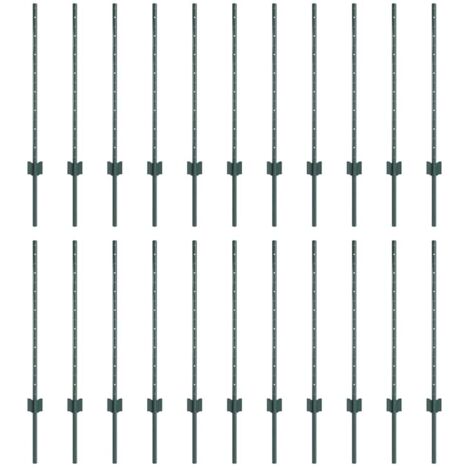 Palo per recinzione interrato 22 pcs Verde 120 cm vidaXL