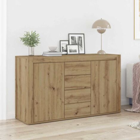 Credenza Rovere artigianale 120 x 36 x 69 cm Legno multistrato vidaXL