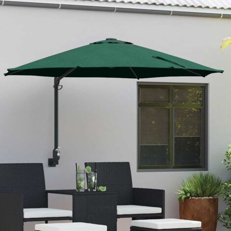 Ombrello da giardino Verde 248 x 248 x 148 cm vidaXL