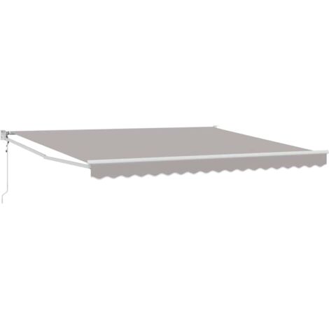 vidaXL Tenda da Sole Grigio Chiaro 400 × 300 cm Poliestere e Metallo