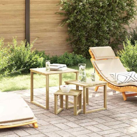 tavolo 3 pcs Naturale Legno di pino impregnato vidaXL (1/5)