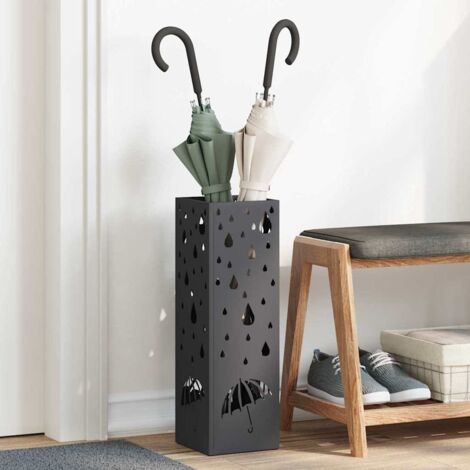 Supporto per Ombrellone Nero 15,5 x 15,5 x 49 cm Metallo vidaXL