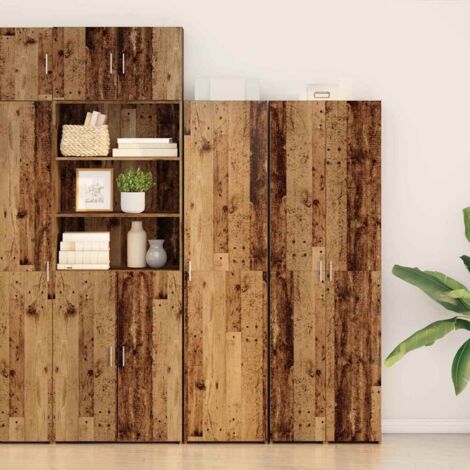 Credenza 2 pcs Legno vecchio 50 x 42,5 x 185 cm vidaXL (1/5)