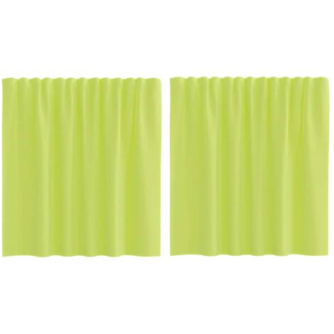 Tende in Voile con Tasche per Aste 2 pz Verde Mela vidaXL