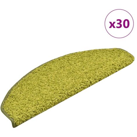 Tappetini per scale 30 pz 65x21x4 cm Verde Semicircolari Grandi vidaXL