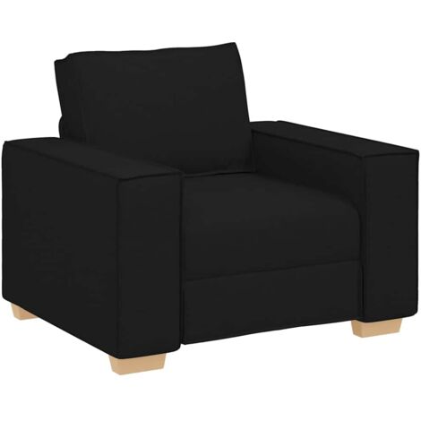 vidaXL Poltrona Divano Nero 60 cm Tessuto (1/5)