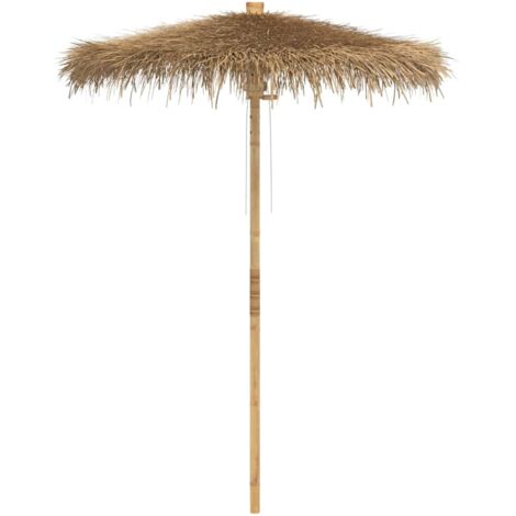 vidaXL Ombrello Tiki con Baldacchino a Foglia di Banana 180 cm Bambù