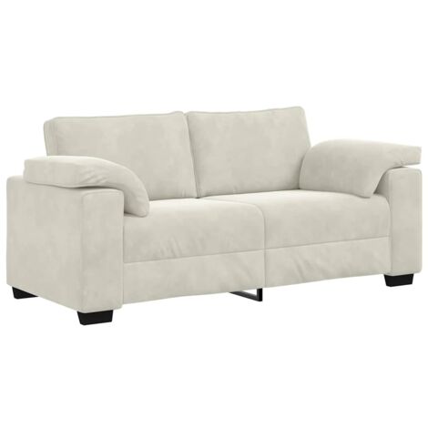vidaXL Divano Divanetto Crema 140 cm in Velluto