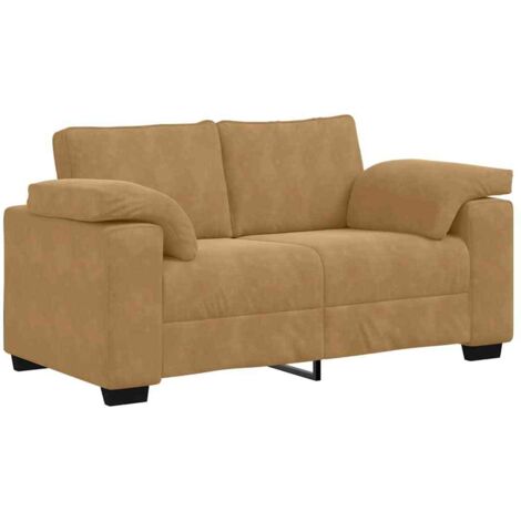 vidaXL Divano Divanetto Marrone 120 cm in Velluto (1/5)