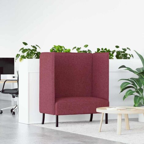 vidaXL Divano alto Rosso vino 109 x 56 x 121 cm Tessuto