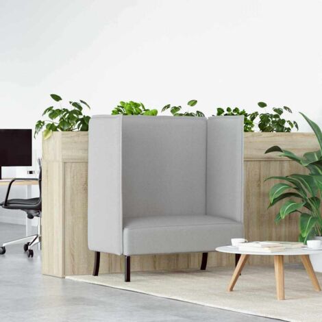 vidaXL Divano alto Grigio nuvola 109 x 56 x 121 cm Tessuto