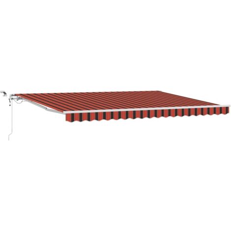 vidaXL Tenda Retrattile Arancione e Marrone 450 × 300 cm