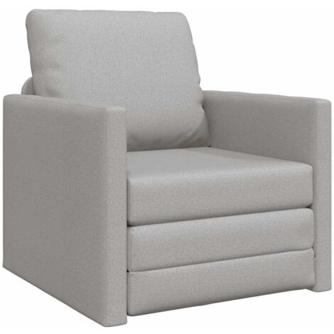 vidaXL Divano Letto con cuscino Grigio nuvola 74 x 77 x 81 cm Tessuto