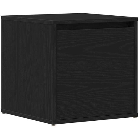 vidaXL Cassettiera Rovere Nero 40,5 x 40 x 40 cm Legno multistrato (1/5)