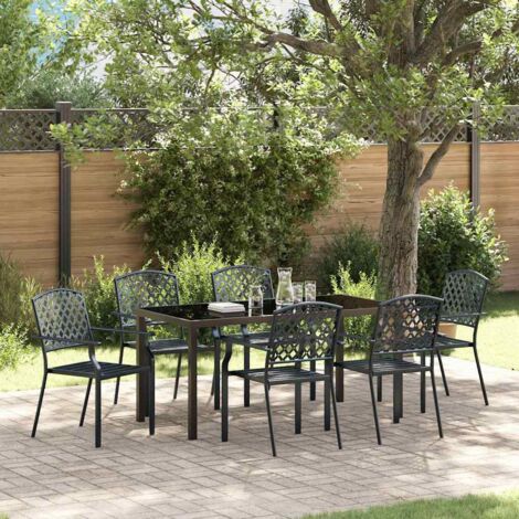 Set da Pranzo per Giardino 7 pcs Antracite vidaXL (1/5)