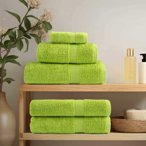 vidaXL Asciugamano per Ospiti SOLUND 2 pz Verde 15 x 21 cm 550 gsm